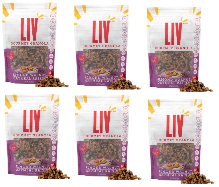 Almond Walnut Oatmeal Raisin Granola – Vegan, Low Sugar, 8oz