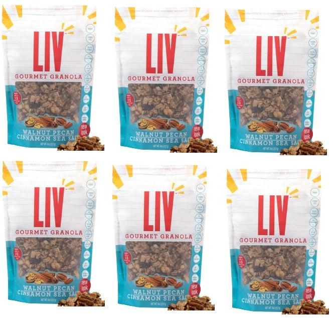 Walnut Pecan Cinnamon Granola – Vegan, Low Sugar, 8oz
