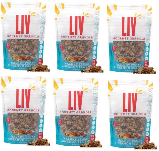 Walnut Pecan Cinnamon Granola – Vegan, Low Sugar, 8oz
